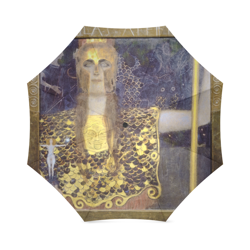 Gustav Klimt - Pallas Athene Foldable Umbrella (Model U01)