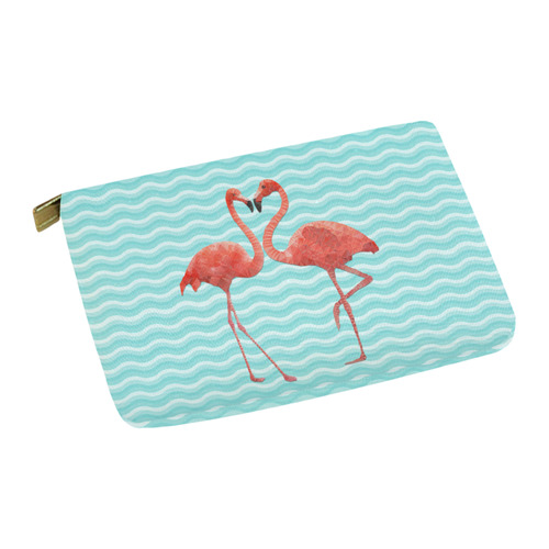 flamingo love Carry-All Pouch 12.5''x8.5''