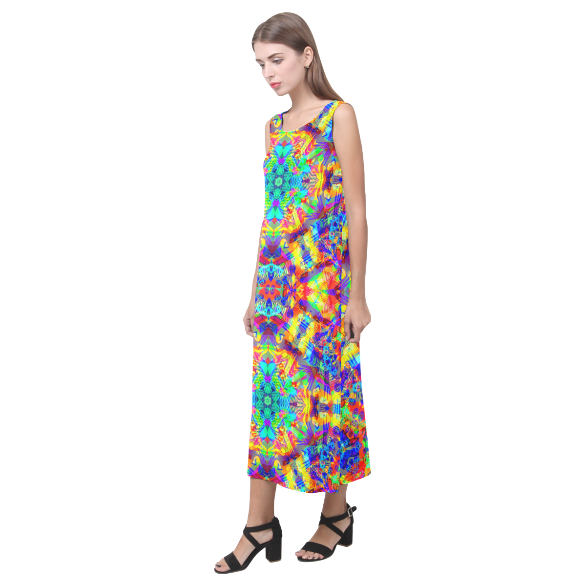 FunanimalsRainforestsw2016 Sarah 25 Phaedra Sleeveless Open Fork Long Dress (Model D08)