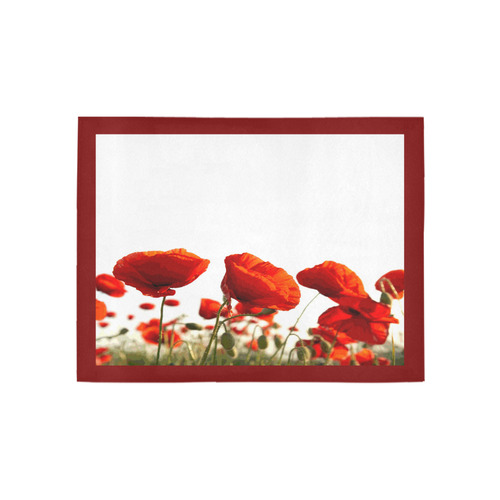 Red Poppies Area Rug 5'3''x4'