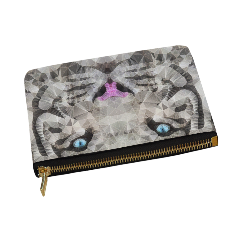 white tiger Carry-All Pouch 12.5''x8.5''