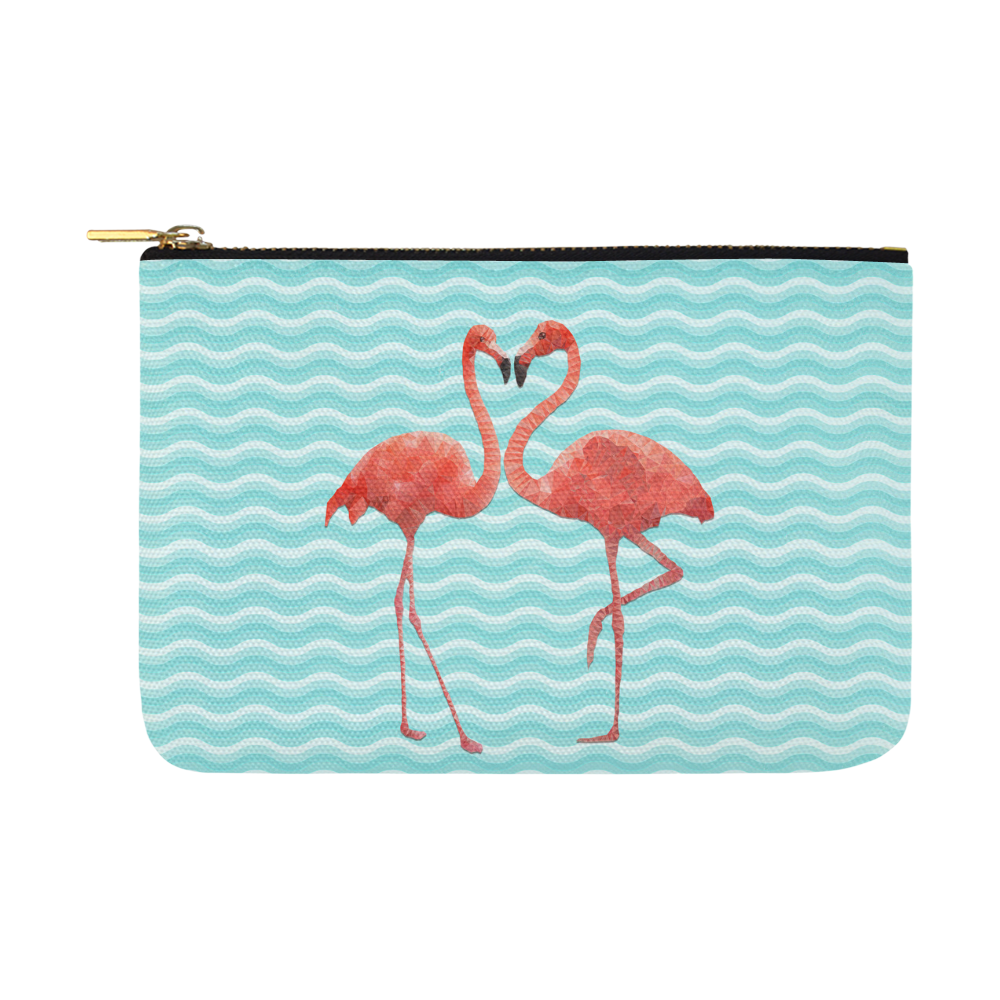 flamingo love Carry-All Pouch 12.5''x8.5''