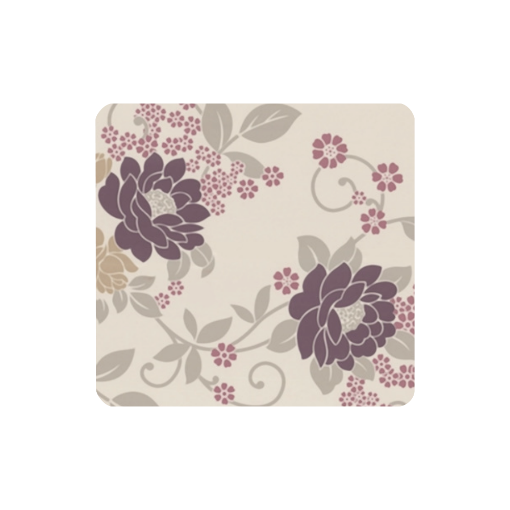 Vintage Burgundy Floral Wallpaper Pattern Women's Clutch Wallet (Model 1637)