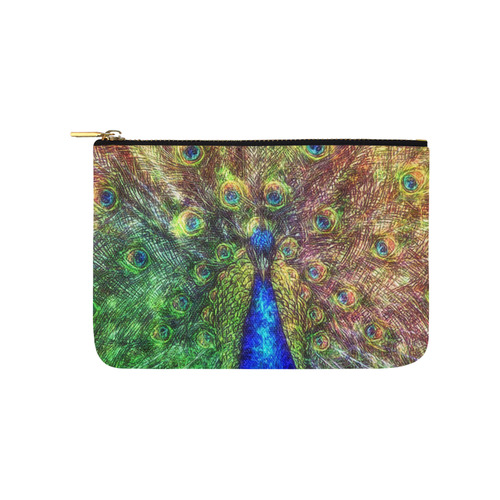 peacock Carry-All Pouch 9.5''x6''