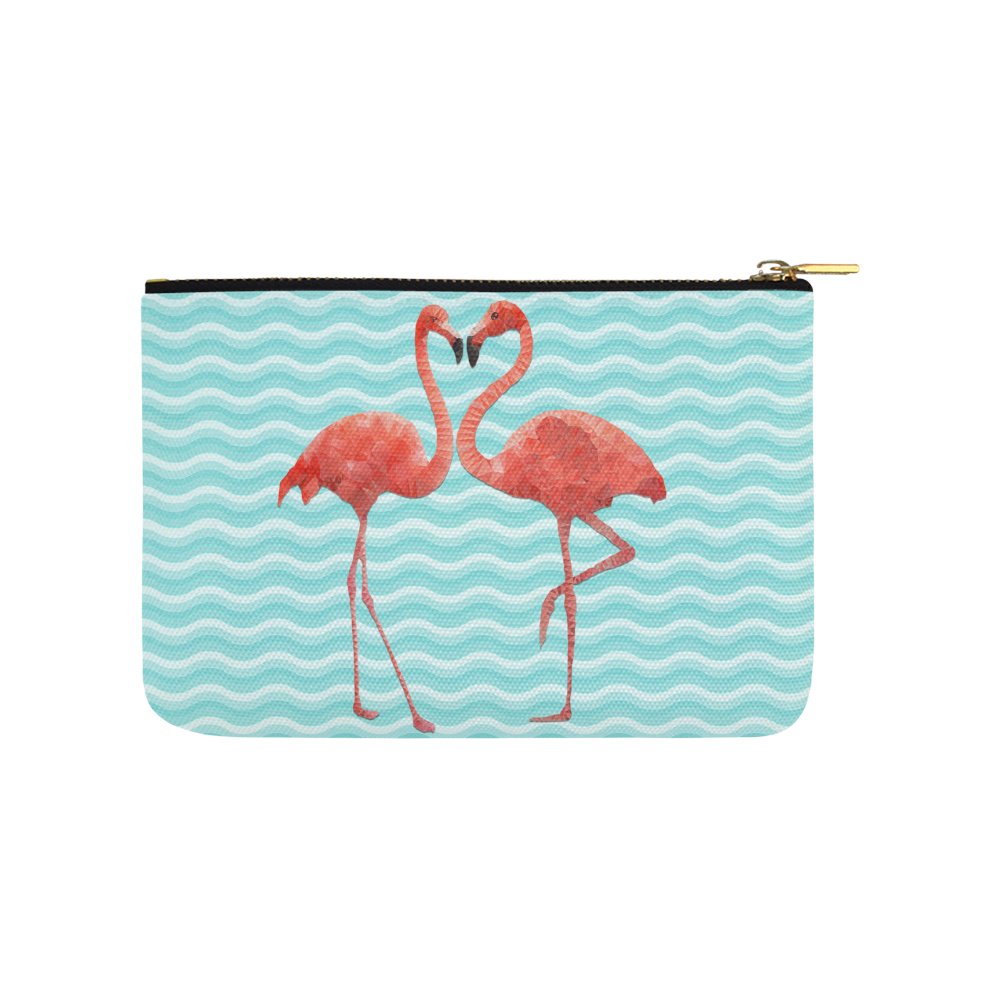 flamingo love Carry-All Pouch 9.5''x6''