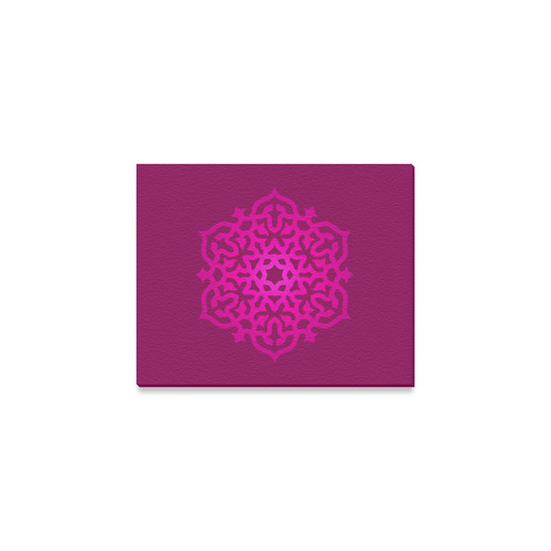 Designers hand-drawn Luxurious Mandala vintage Art. Pink and purple edition 2016 / Arrivals in desig Canvas Print 10"x8"
