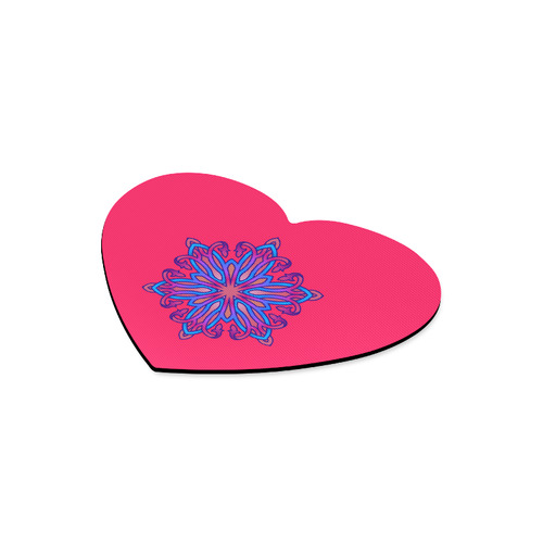Luxury designers Mouse Pad edition : Hand-drawn original art in historic style. Purple and pink edit Heart-shaped Mousepad