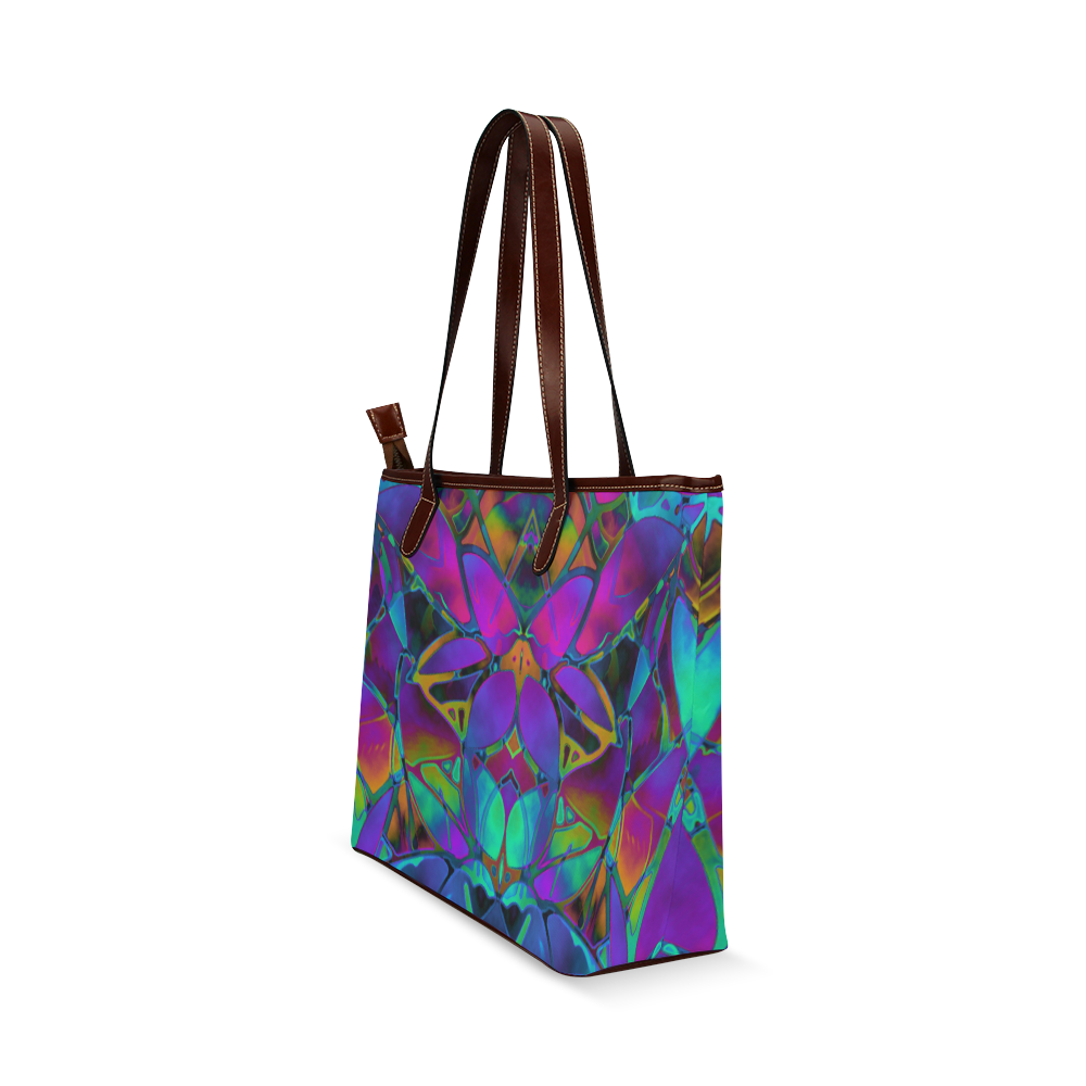 Floral Fractal Art G308 Shoulder Tote Bag (Model 1646)