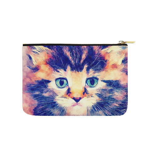 watercolor cat Carry-All Pouch 9.5''x6''