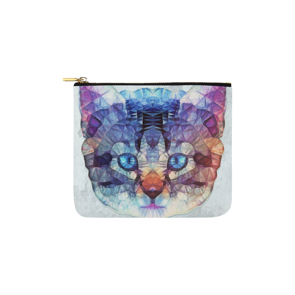 abstract kitten, cat Carry-All Pouch 6''x5''