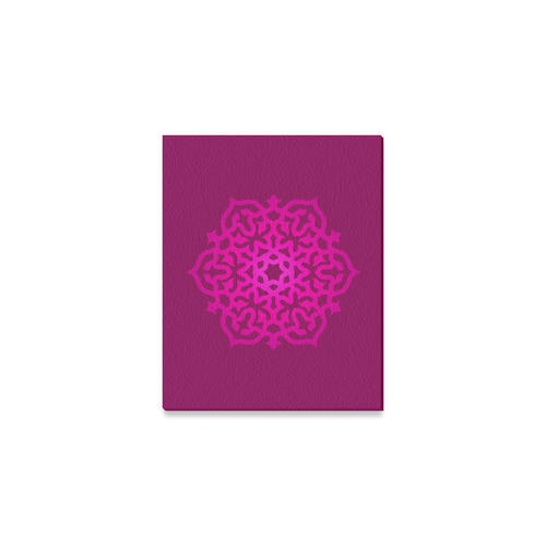 Designers hand-drawn Luxurious Mandala vintage Art. Pink and purple edition 2016 / Arrivals in desig Canvas Print 10"x8"