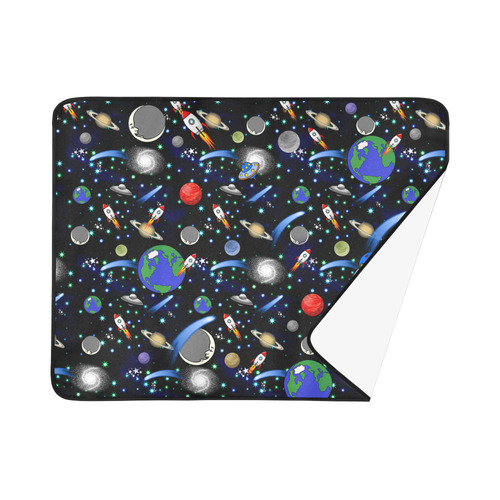 Galaxy Universe - Planets, Stars, Comets, Rockets Beach Mat 78"x 60"