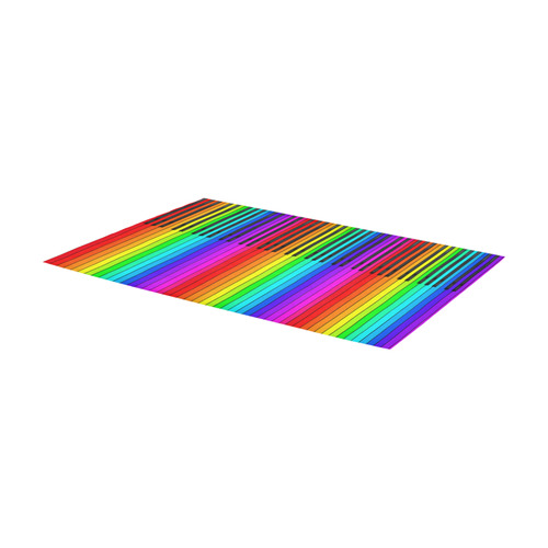 Rainbow Piano Keyboard Area Rug 7'x3'3''