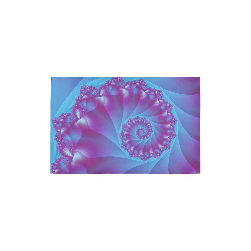 Blue & Purple Spiral Fractal Area Rug 2'7"x 1'8‘’