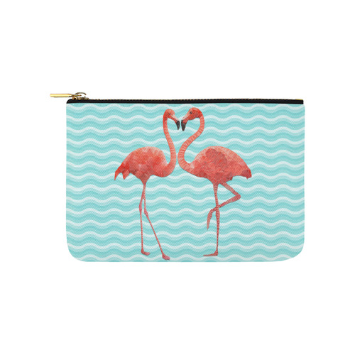 flamingo love Carry-All Pouch 9.5''x6''