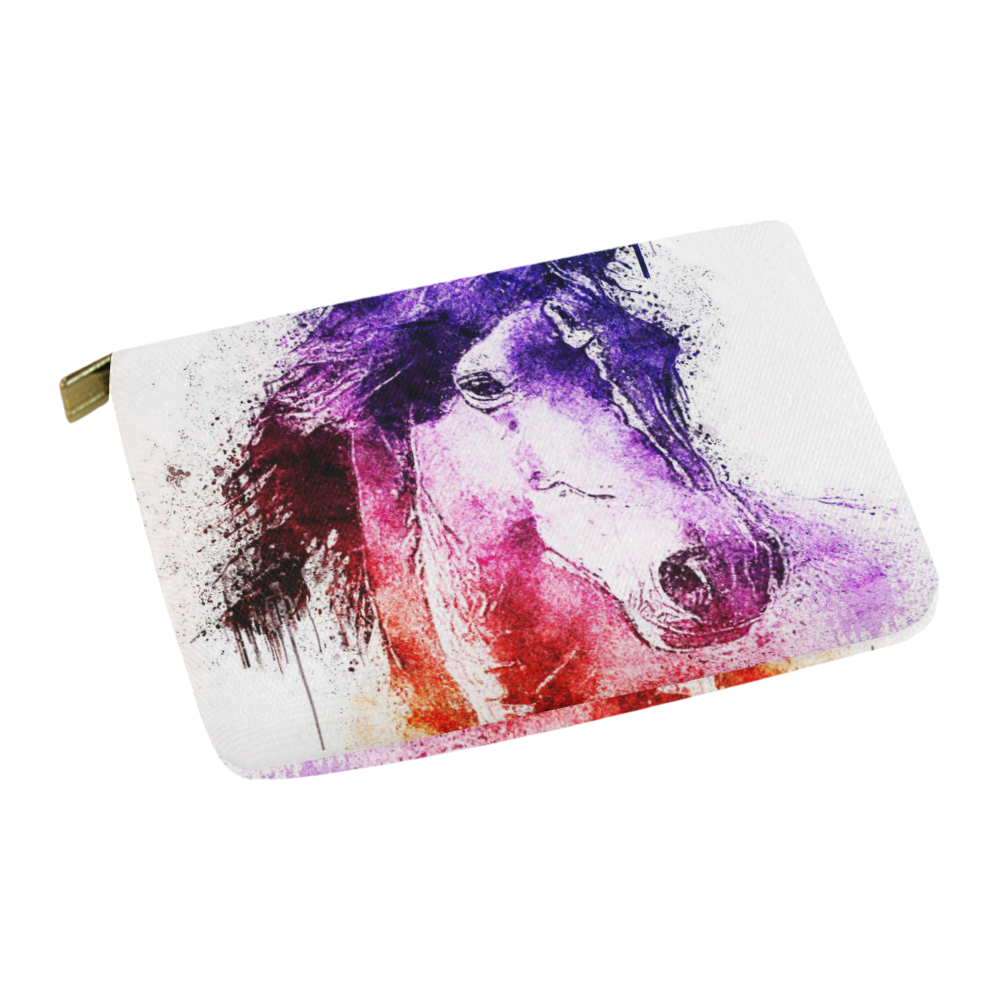 watercolor horse Carry-All Pouch 12.5''x8.5''