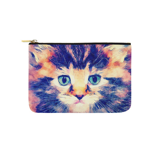 watercolor cat Carry-All Pouch 9.5''x6''