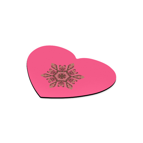 Luxury designers Mouse pad with hand-drawn Mandala art. Vintage collection for young lady. Arrivals  Heart-shaped Mousepad