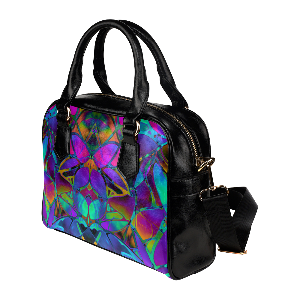 Floral Fractal Art G308 Shoulder Handbag (Model 1634)