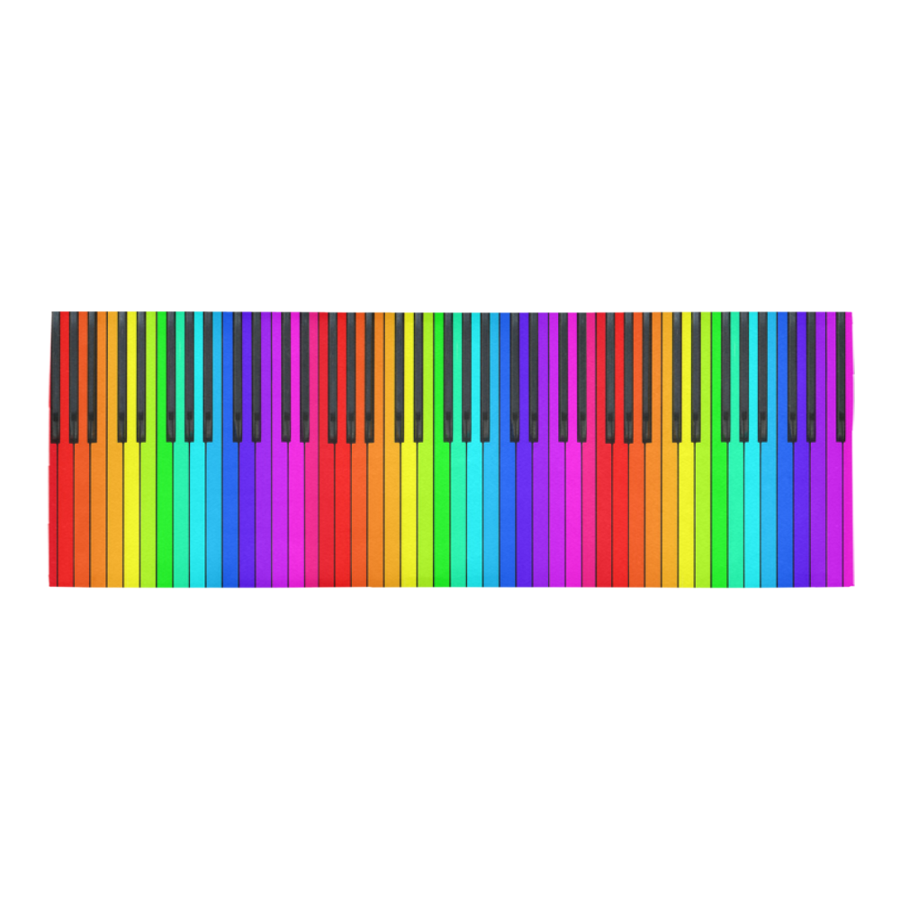 Rainbow Piano Keyboard Area Rug 9'6''x3'3''