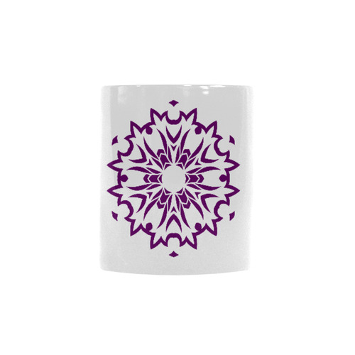 Original hand-drawn designers Mug with mandala art / purple Custom Morphing Mug