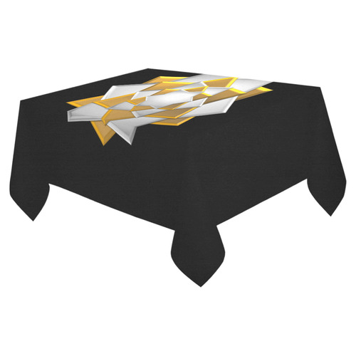 Metallic Silver and Gold Gift Bow for Presents Cotton Linen Tablecloth 52"x 70"