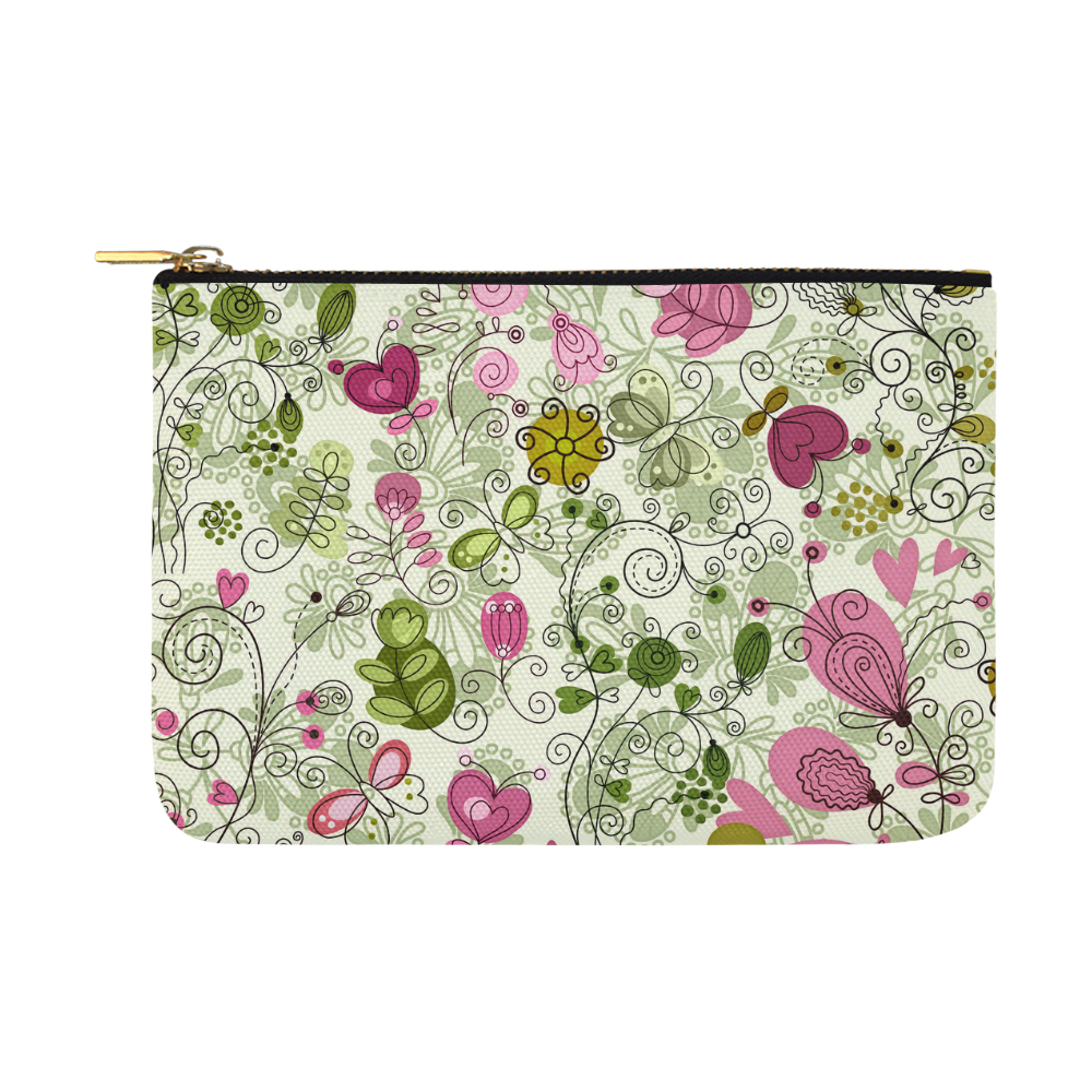 doodle flowers, flower Carry-All Pouch 12.5''x8.5''