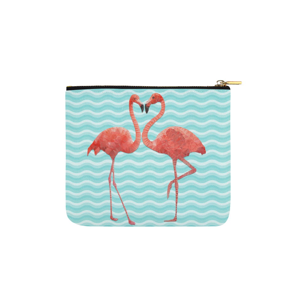 flamingo love Carry-All Pouch 6''x5''