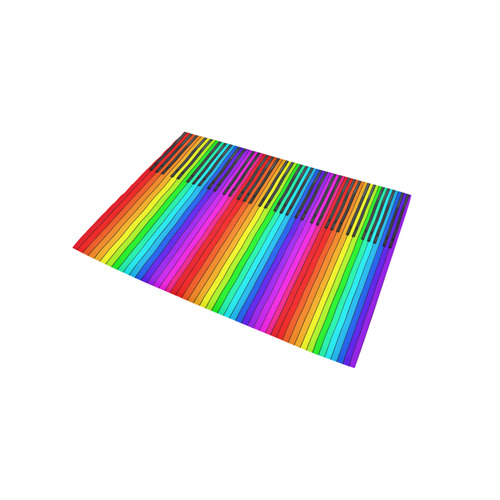 Rainbow Piano Keyboard Area Rug 5'x3'3''