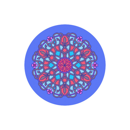 New in Shop : Arrivals for christmas. Hand-drawn Mandala Art with ornaments. New in shop. High-quali Round Mousepad