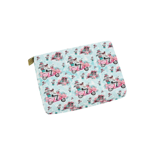 christmas, shopping girl Carry-All Pouch 6''x5''