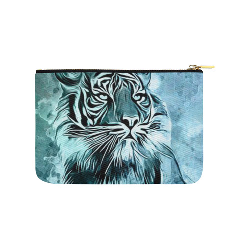 Watercolor Tiger Carry-All Pouch 9.5''x6''