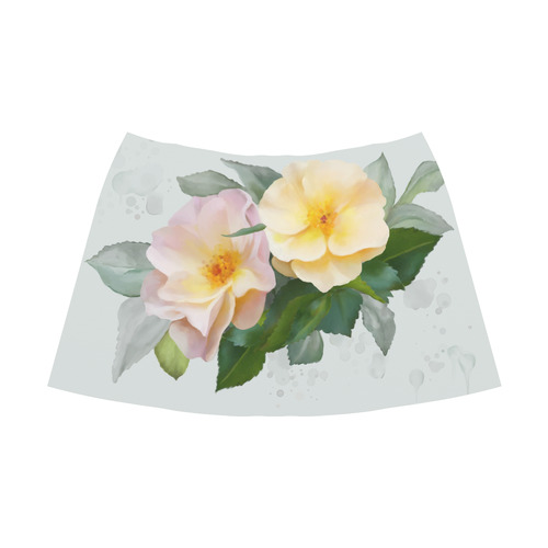 Wild Roses Mnemosyne Women's Crepe Skirt (Model D16)