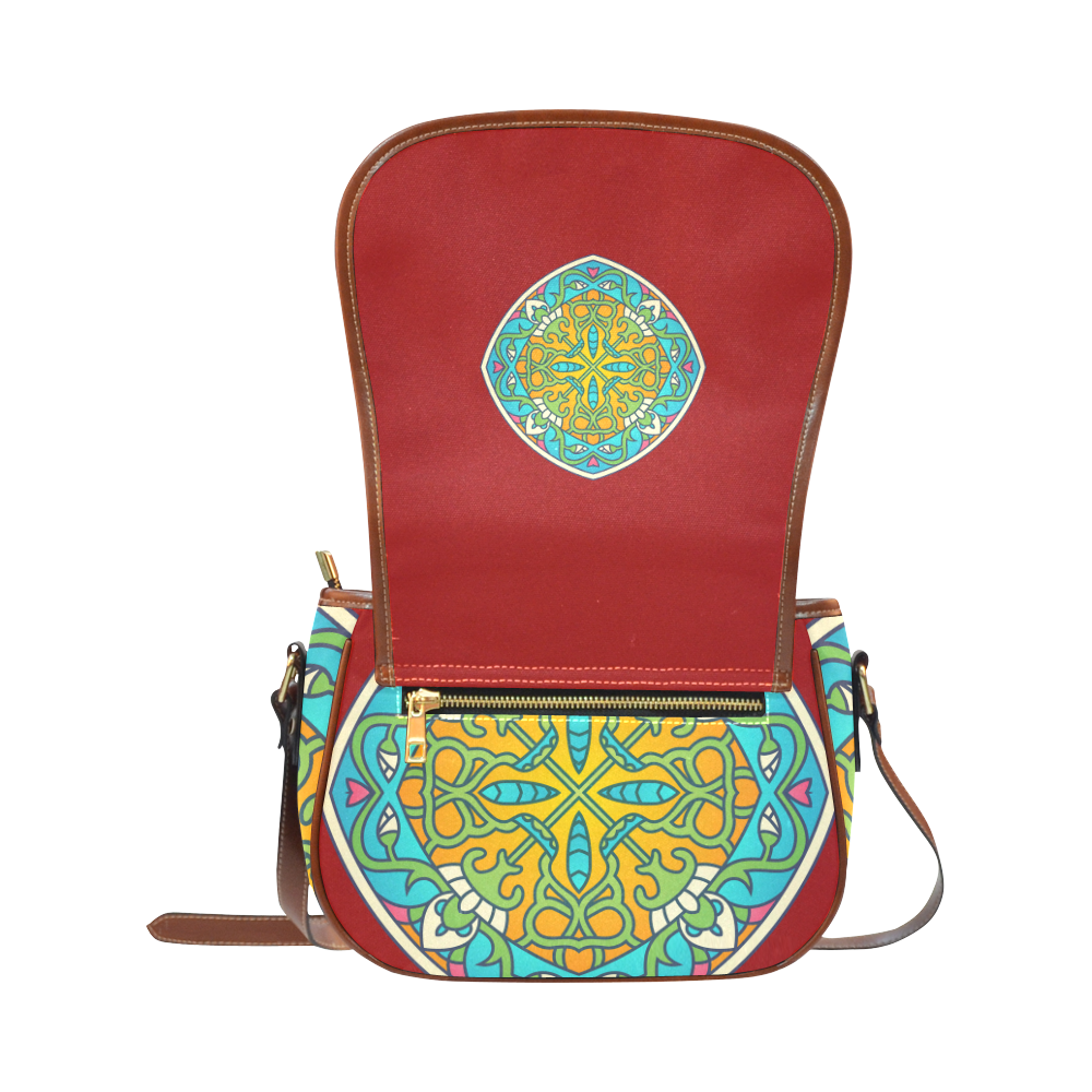 Luxurious Mandala bag authentic collection. Art is for sale. Saddle Bag/Small (Model 1649) Full Customization