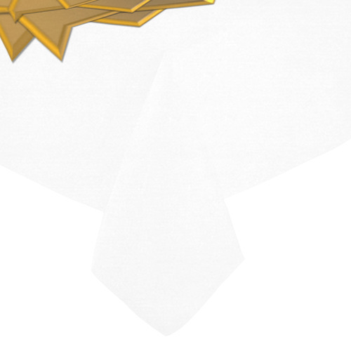 Metallic Golden Gift Bow for Presents Cotton Linen Tablecloth 52"x 70"