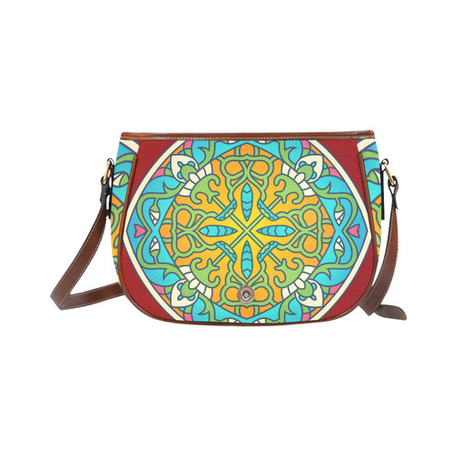 Luxurious Mandala bag authentic collection. Art is for sale. Saddle Bag/Small (Model 1649) Full Customization