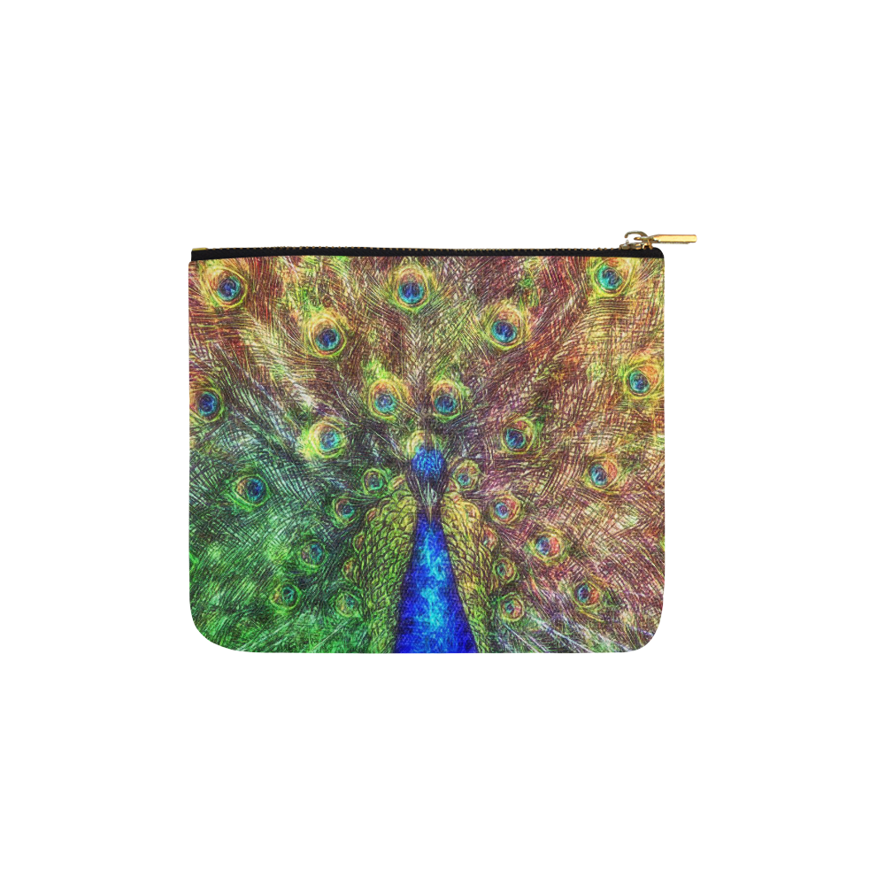 peacock Carry-All Pouch 6''x5''