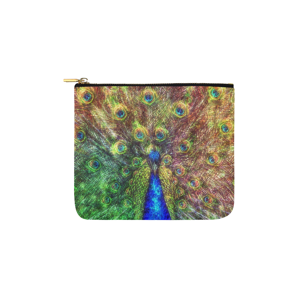 peacock Carry-All Pouch 6''x5''