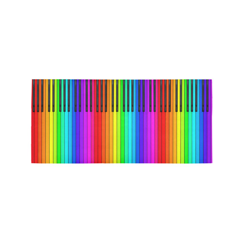 Rainbow Piano Keyboard Area Rug 7'x3'3''