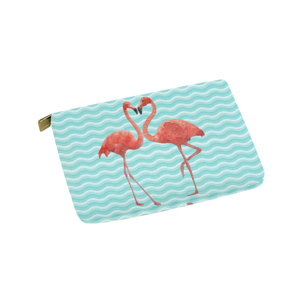 flamingo love Carry-All Pouch 9.5''x6''