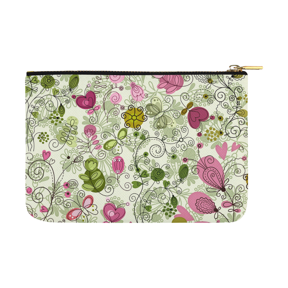doodle flowers, flower Carry-All Pouch 12.5''x8.5''