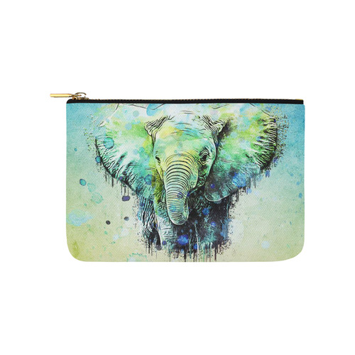 watercolor elephant Carry-All Pouch 9.5''x6''