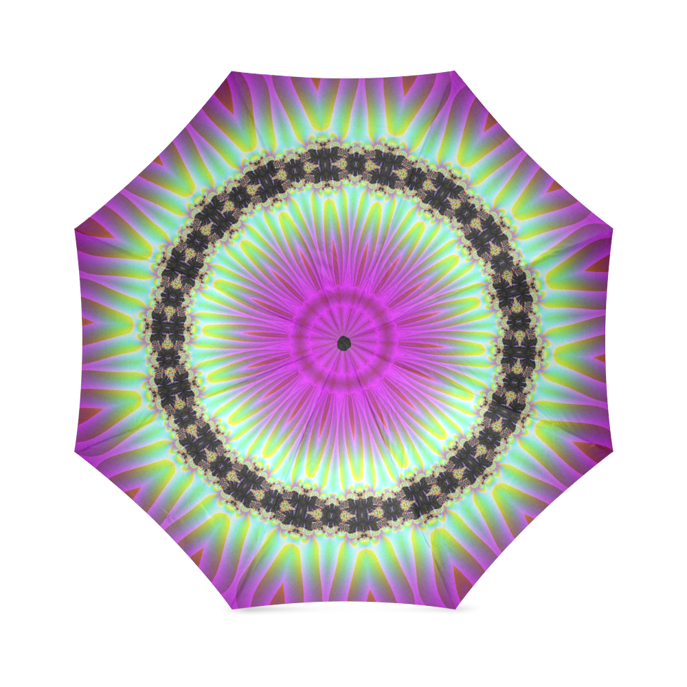 Fractal Kaleidoscope Mandala Flower Abstract 26 Foldable Umbrella (Model U01)