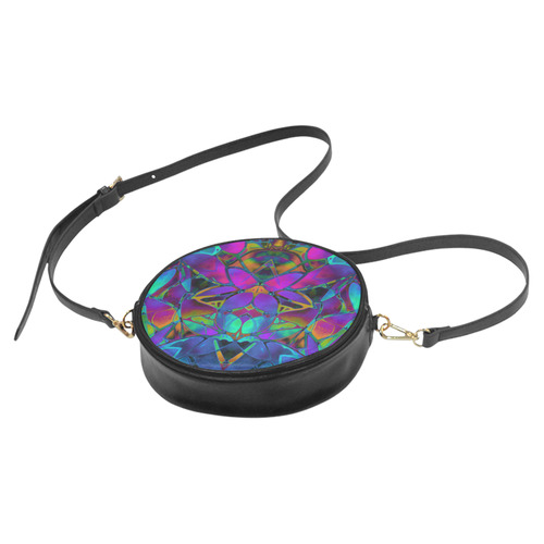 Floral Fractal Art G308 Round Sling Bag (Model 1647)