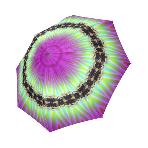 Fractal Kaleidoscope Mandala Flower Abstract 26 Foldable Umbrella (Model U01)