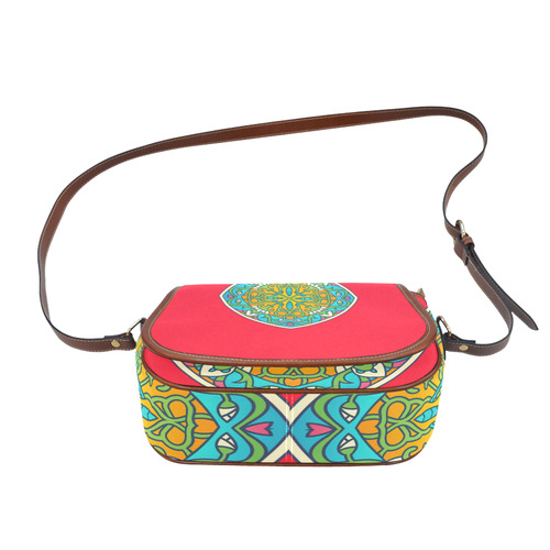 NEW BAG IN SHOP! Authentic hand-drawn edition with Mandala art. 2016 exclusive Art collection Saddle Bag/Large (Model 1649)