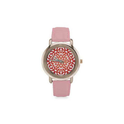 New watches available : with hand-drawn exclusive Mandala art. New art available! Women's Rose Gold Leather Strap Watch(Model 201)