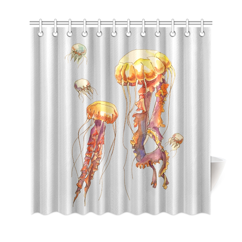 world of jellyfish Shower Curtain 69"x72"
