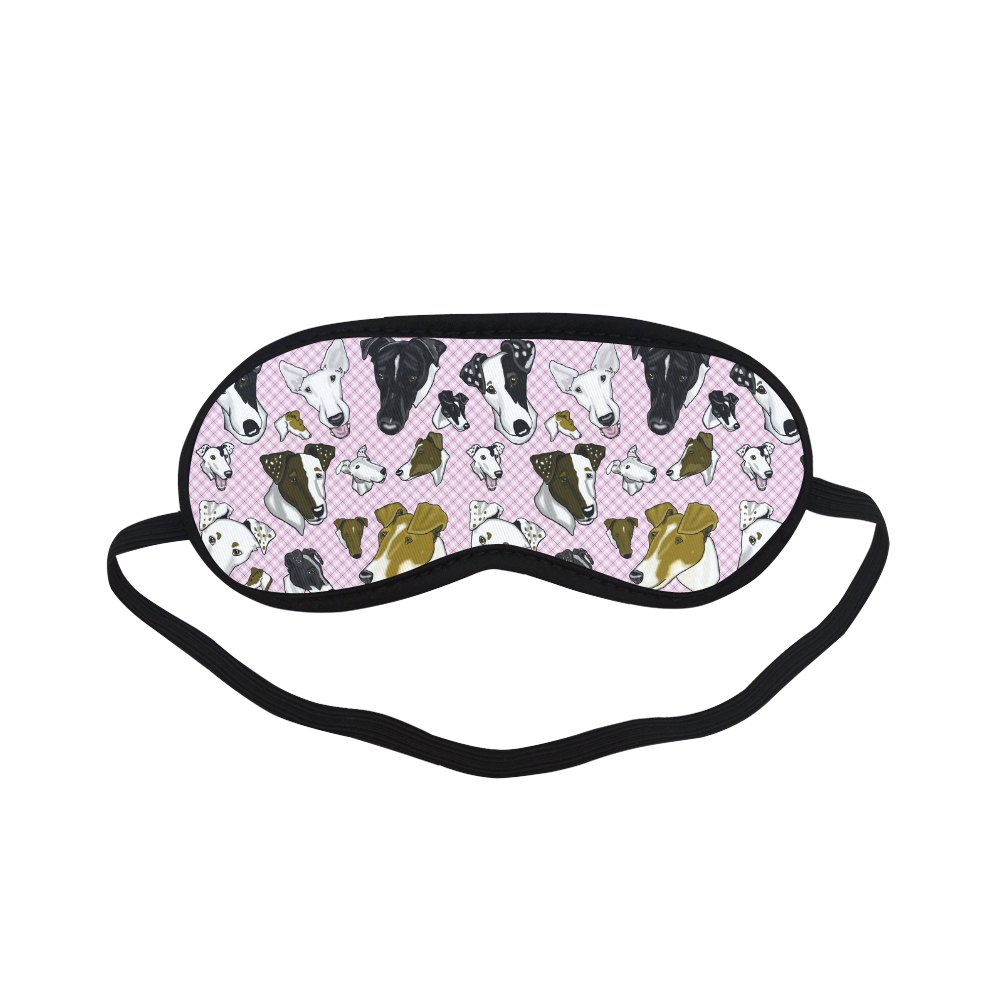 SFT -pink plaid Sleeping Mask