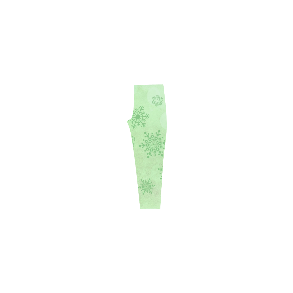 Winter bokeh, green Capri Legging (Model L02)
